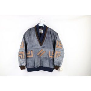 NOS Vintage 90s Egdon Heath Mens Medium Lined Bullitt Leather Pullover Jacket